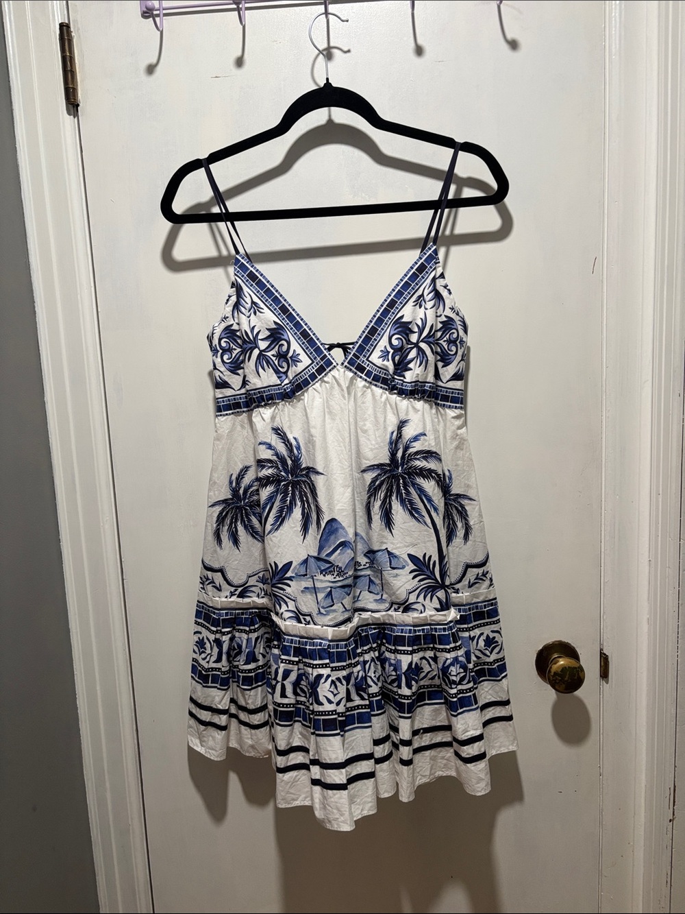 New NWT FARM RIO Wonderful City of white mini dress size medium